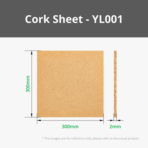 Корковий лист товщиною 2 мм (1 шт.) B-YL001 фото